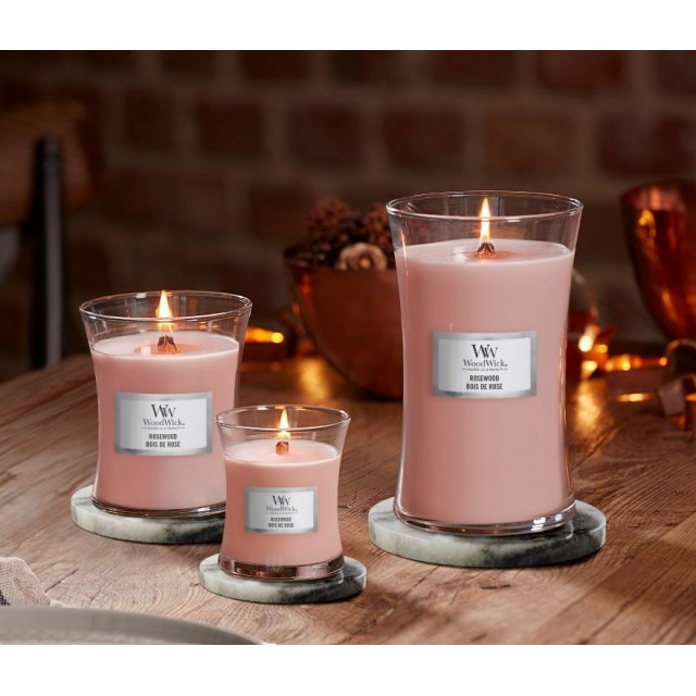 Lumanare Parfumata Borcan Mare Rosewood, WoodWick® Lumanare Parfumata Borcan Mare Rosewood, WoodWick®