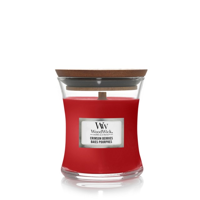 Lumanare Parfumata Borcan Mic Crimson Berries, WoodWick® Lumanare Parfumata Borcan Mic Crimson Berries, WoodWick®