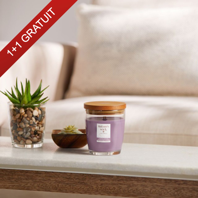 Lumanare parfumata Lavender & Oat Milk 284g, Nature's Wick Lumanare parfumata Lavender & Oat Milk 284g, Nature's Wick