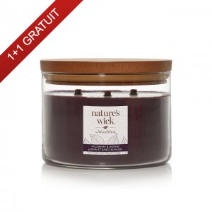 Lumanare parfumata Wildberry Jasmine 433g cu 3 fitiluri, Nature's Wick