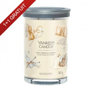Yankee Candle Lumanare Parfumata Pahar Mare Signature Soft Wool & Amber