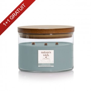 Lumanare parfumata Warm Lily & Musk 433g cu 3 fitiluri, Nature's Wick