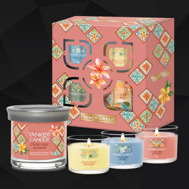 Yankee Candle Hello, Italy! Set Cadou Lumanare Pahar si 3 buc Lumanari Votive in sticla Yankee Candle Hello, Italy! Set Cadou Lumanare Pahar si 3 buc Lumanari Votive in sticla