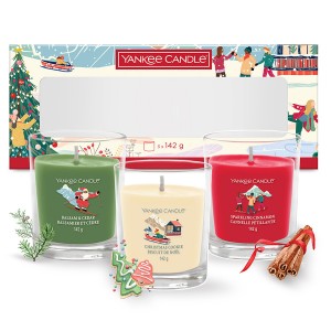 Yankee Candle Après Ski Set 3 Lumanari 142g Balsam& Cedar, Sparkling Cinnamon, Christmas Cookie