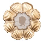Rama foto "Golden Flower" Ø 15x2cm / Ø 8cm auriu, Clayre&Eef