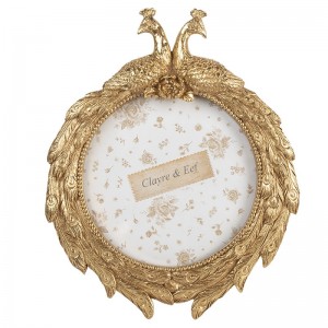 Rama foto "Golden Union" 17x3x21 cm / Ø 13 cm, Clayre&Eef