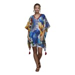Caftan de plaja, imprimeu floral, marime universala Caftan de plaja, imprimeu floral, marime universala
