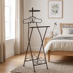 Suport decorativ pentru haine/prosoape din metal maro, 121 cm Suport decorativ pentru haine/prosoape din metal maro, 121 cm