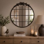 Oglinda vintage "Noir Fleur" 76x5x81 cm, Clayre & Eef Oglinda vintage "Noir Fleur" 76x5x81 cm, Clayre & Eef