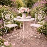 Set mobilier gradina/terasa, masuta si 2 scaune, French Style, Clayre & Eef