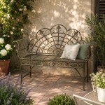Banca "Garden Time" pentru terasa sau gradina 145x45x100cm, Clayre&Eef