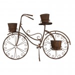 Suport pentru plante tip bicicleta 107x35x70 cm metal maro