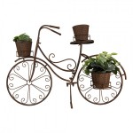 Suport pentru plante tip bicicleta 107x35x70 cm metal maro