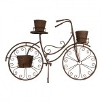 Suport pentru plante tip bicicleta 107x35x70 cm metal maro