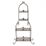 Suport pentru plante metalic 4 niveluri 74x39x160 cm maro