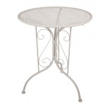 Set bistro din metal alb – masa Ø 60x70 cm si 2 scaune 39x39x94 cm Set bistro din metal alb – masa Ø 60x70 cm si 2 scaune 39x39x94 cm