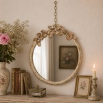 Oglinda decorativa cu rama metalica florala 38 x 44 cm Oglinda decorativa cu rama metalica florala 38 x 44 cm