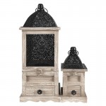 Set 2 felinare decorative 20x20x53 / 14x14x25 cm, Clayre & Eef Set 2 felinare decorative 20x20x53 / 14x14x25 cm, Clayre & Eef