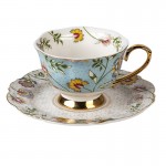 Ceasca cu farfurie "Tea Blossom" 200ml, Clayre & Eef Ceasca cu farfurie "Tea Blossom" 200ml, Clayre & Eef