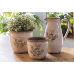 Ghiveci ceramic "City Garden" Ø 18x17 cm, Clayre & Eef