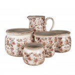 Ghiveci ceramic decorativ pentru flori Ø 14x13cm, Clayre&Eef