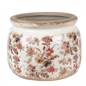 Ghiveci ceramic decorativ pentru flori Ø 20x15 cm, Clayre&Eef