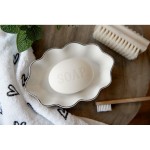 Savoniera "Classic White" 15x10x3 cm, Clayre & Eef 