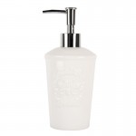 Dispenser sapun lichid "Nordic Blanc" Ø 8x19 cm / 325 ml, Clayre & Eef 