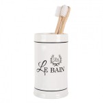 Suport periuta de dinti "Le Bain" Ø 8x13 cm, Clayre & Eef Suport periuta de dinti "Le Bain" Ø 8x13 cm, Clayre & Eef