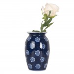 Vaza decorativa "Blue Flowers" Ø 10x15 cm, Clayre&Eef