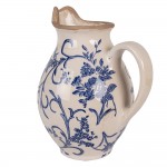 Carafa decorativa "Blue Floral" 16x12x19 cm, Clayre & Eef Carafa decorativa "Blue Floral" 16x12x19 cm, Clayre & Eef