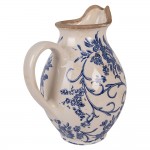 Carafa decorativa "Blue Floral" 16x12x19 cm, Clayre & Eef Carafa decorativa "Blue Floral" 16x12x19 cm, Clayre & Eef