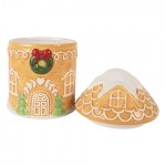 Borcan cu capac "Gingerbread" Ø 13x17 cm, Clayre & Eef Borcan cu capac "Gingerbread" Ø 13x17 cm, Clayre & Eef