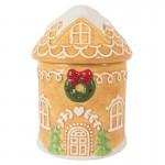 Borcan cu capac "Gingerbread" Ø 13x17 cm, Clayre & Eef Borcan cu capac "Gingerbread" Ø 13x17 cm, Clayre & Eef