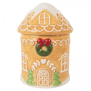 Borcan cu capac "Gingerbread" Ø 13x17 cm, Clayre & Eef
