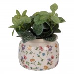 Ghiveci ceramic decorativ pentru flori Ø 20x15 cm, Clayre&Eef