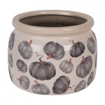 Ghiveci ceramic "Grey Pumpkins" Ø 20x15 cm, Clayre & Eef