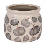 Ghiveci ceramic "Grey Pumpkins" Ø 16x13 cm, Clayre & Eef