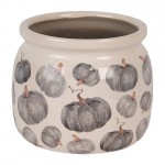 Ghiveci ceramic "Grey Pumpkins" Ø 16x13 cm, Clayre & Eef
