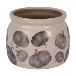 Ghiveci ceramic "Grey Pumpkins" Ø 12x10 cm, Clayre & Eef