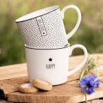 Cana din ceramica "Happy" 300ml, Clayre & Eef 