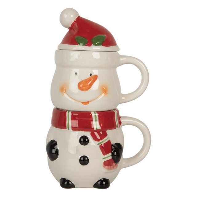 Cana model Craciun "Snowman" 300ml / 375ml, Clayre & Eef Cana model Craciun "Snowman" 300ml / 375ml, Clayre & Eef
