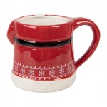 Cana cu capac model Craciun "Santa" 450ml, Clayre & Eef Cana cu capac model Craciun "Santa" 450ml, Clayre & Eef