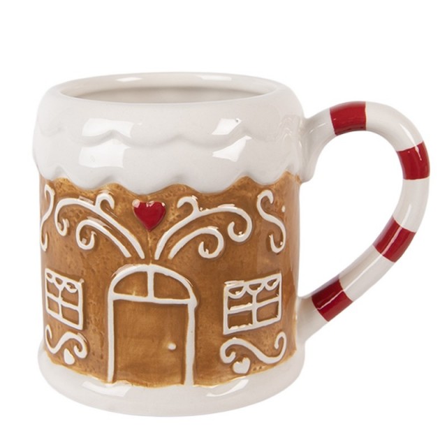 Cana model Craciun "Gingerbread House" 350ml, Clayre & Eef Cana model Craciun "Gingerbread House" 350ml, Clayre & Eef