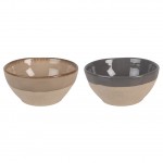 Set 2 boluri pentru supa, portelan bej, 450 ml