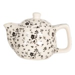 Ceainic cu infuzor "Black Flowers" Ø 16x11 cm / 400 ml Ceainic cu infuzor "Black Flowers" Ø 16x11 cm / 400 ml