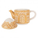Ceainic si cana Craciun "Gingerbread House" 550 ml / 450 ml, Clayre & Eef