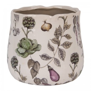 Ghiveci ceramic "The Kitchen Garden" Ø 21x19 cm, Clayre & Eef