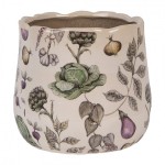 Ghiveci ceramic "The Kitchen Garden" Ø 18x16 cm, Clayre & Eef Ghiveci ceramic "The Kitchen Garden" Ø 18x16 cm, Clayre & Eef