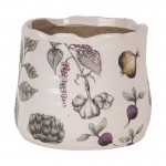 Ghiveci ceramic "The Kitchen Garden" Ø 11x10 cm, Clayre & Eef Ghiveci ceramic "The Kitchen Garden" Ø 11x10 cm, Clayre & Eef